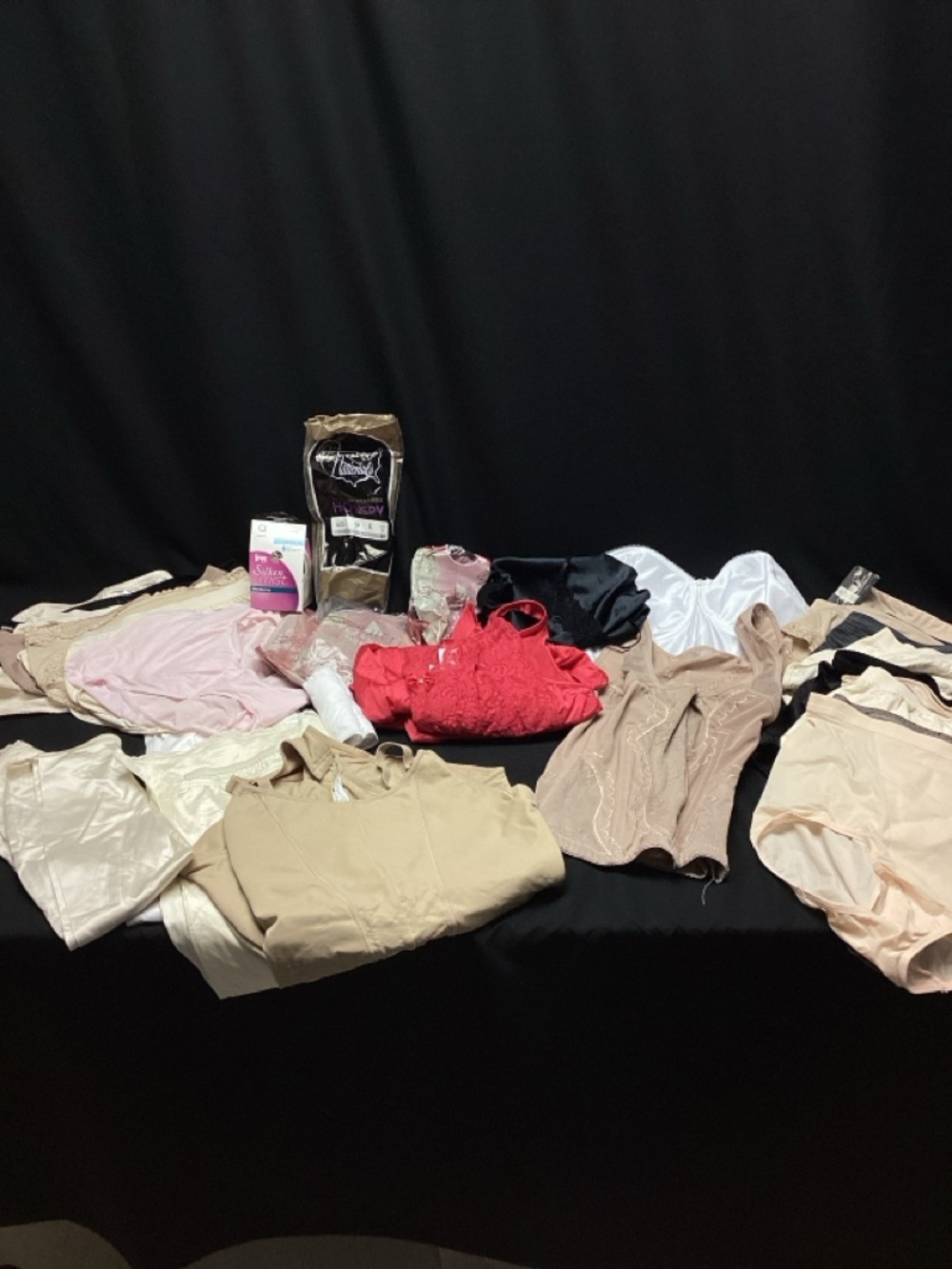 Lingerie Lot 36 Pc Lot shapers Undies Slips Bustier Stockings Modern/Vintage